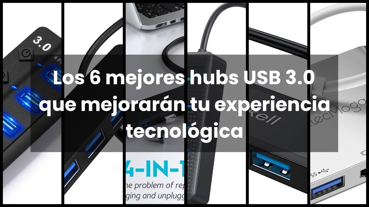 PHIXERO Hub USB 7 Puertos, Ladron USB 3.0 Alta Velocidad