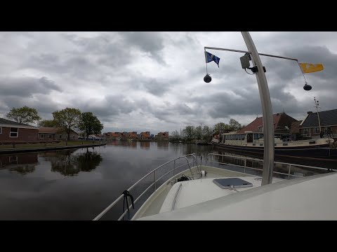 Mit dem Motorboot durch Friesland. Urlaub April 2022 Teil 3