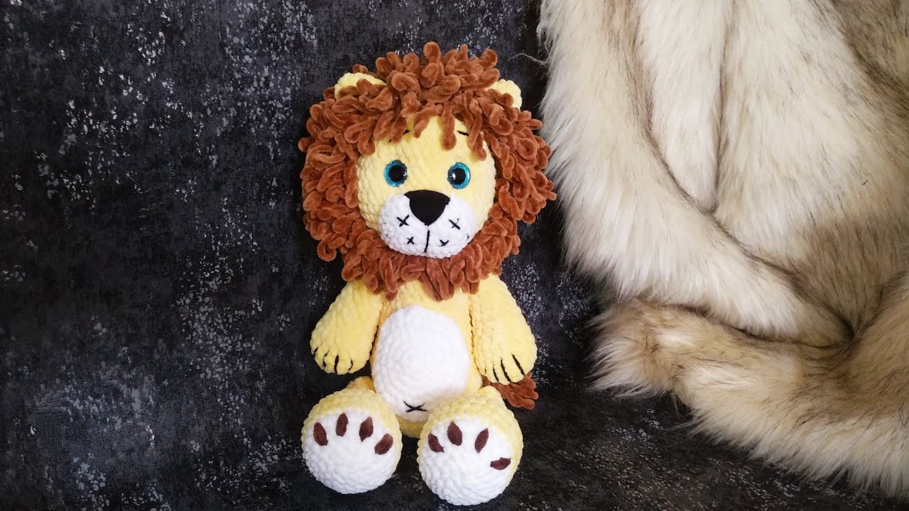 Amigurumi aslan yapımı(1.bölüm)/Kadife ipten oyuncak yapımı/Aslan örüyoruz