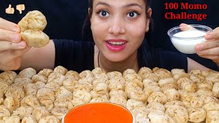 Eating 100 Momo Challenge | Spicy Momo Eating Challenge | Eating Challenge | Food Challenge Video