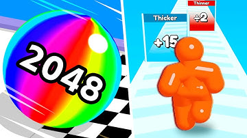 Ball Run 2048 Vs Tall Man Run - NEW UPDATE! All Levels Gameplay Android, iOS #225