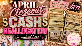 April Closeout 💰 Cash Reallocation | How Much Did I Save?! ✨ #2026 #money #goals #trending #fyp 