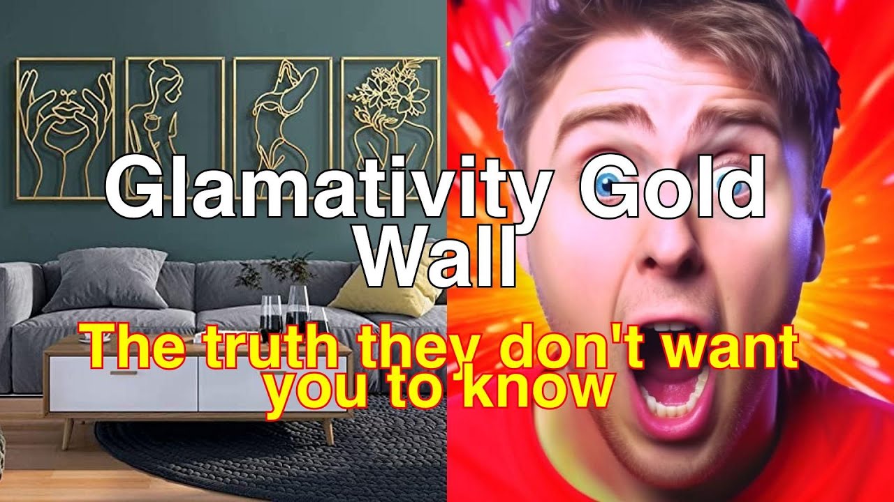 Glamativity Large 4 Pack Gold Wall Art Décor Review Minimalist Metal