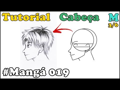 COMO DESENHAR CABEÇA MASCULINA DE LADO MANGÁ 019 - HOW TO DRAW MANGA