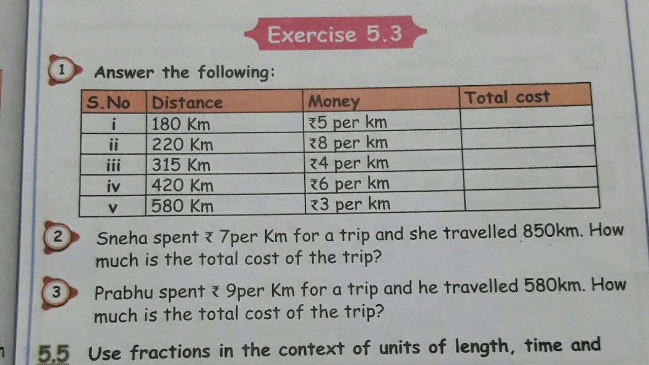 5th std maths term-2 unit-5 interconcept in exercise 5.3 - YouTube