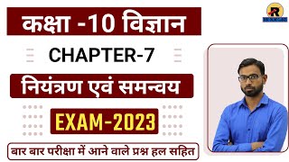 RBSE Class 10th Science Chapter 7 Important QnA | नियंत्रण एवं समन्वय