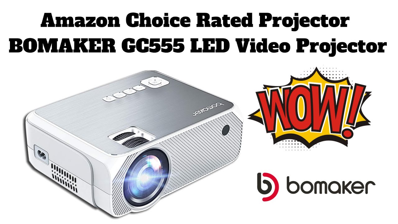 Amazon Choice Rated Projector BOMAKER GC555 LED Video Projector