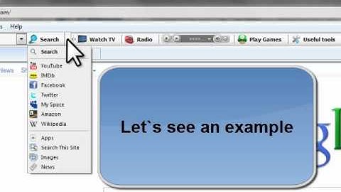 How to use the search optins in the Toolbar.  www.tvhod.com