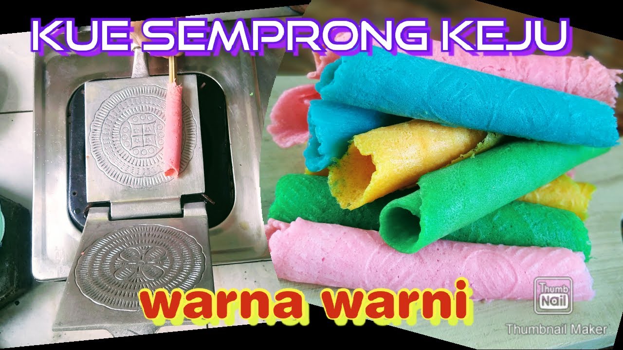 KUE SEMPRONG KEJU WARNA WARNI, resep & membuat 🌿😍👍
