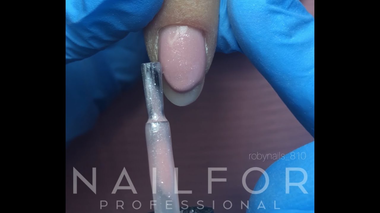 💅🏻 Stesura FIBER BASE SEMIPERMANENTE Unghie - PUPY con Microglitter 😍