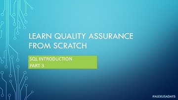Manual QA: Testing for Beginners - SQL INTRODUCTION - Part 18