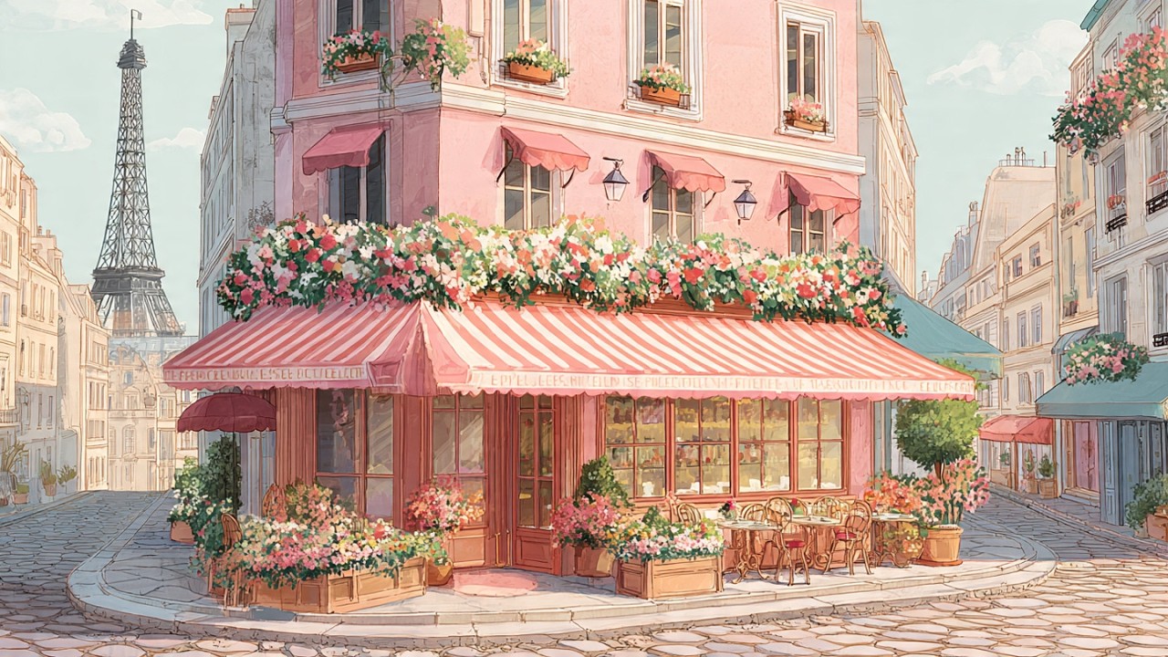 Romantic Paris Cafe Music ☕ French Accordion & Piano Instrumental for Study, Focus & Relaxing