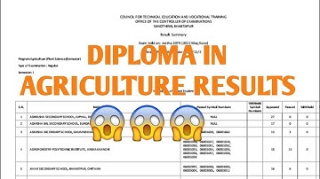 DIPLOMA IN AGRICULTURE RESULTS#PLANT SCIENCE#CTEVT FIRST YEAR FIRST SEMESTER#I/I RESULTS#N2 tutorial