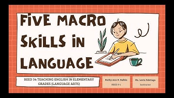 FIVE MACRO SKILLS IN LANGUAGE