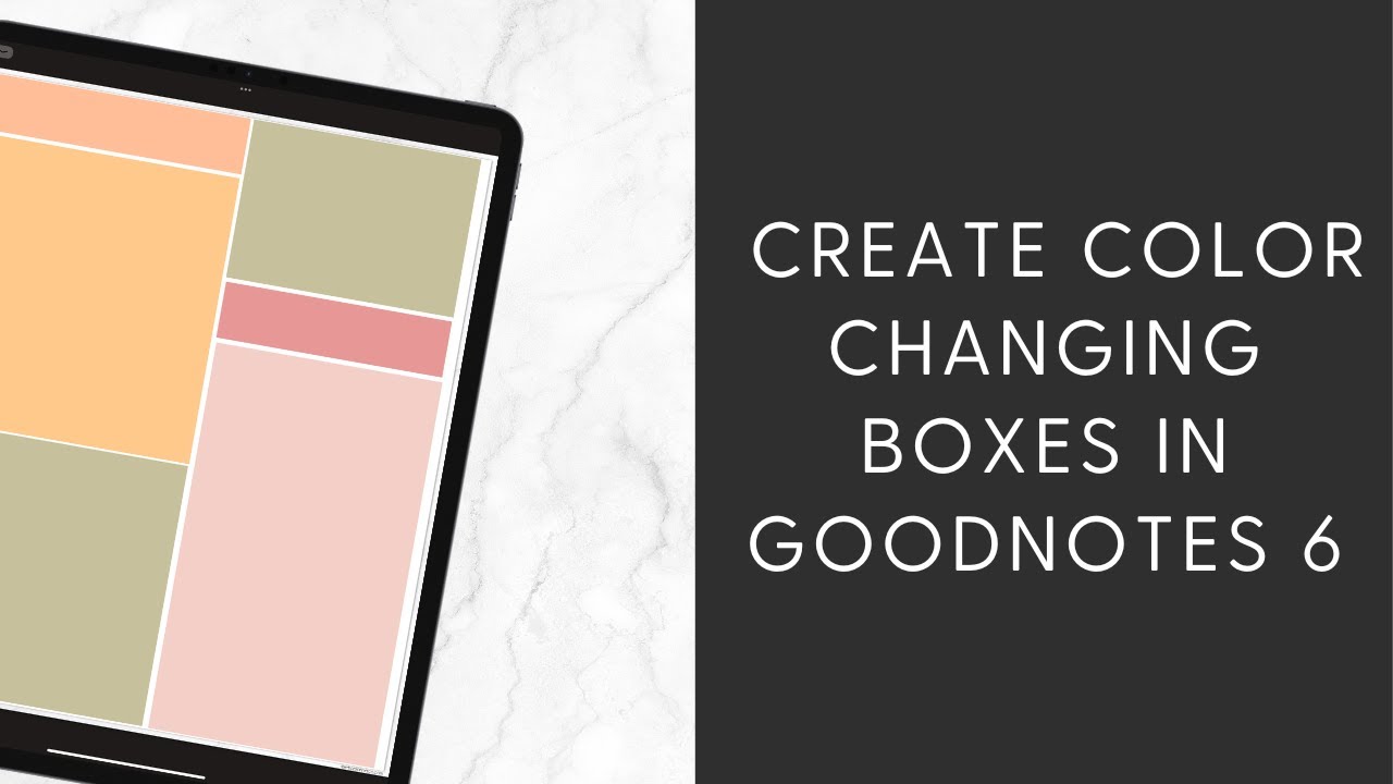 🗒️ How To Create Color Changing Boxes In Goodnotes 6 To Customize Your ...