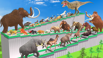 Epic Battle Woolly Mammoth vs T Rex Dinosaurs Versus Wild Animals Animal Revolt Battle Simulator