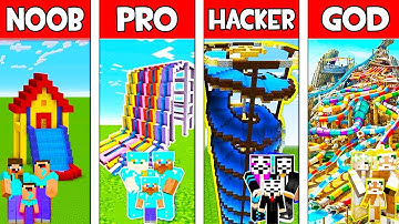 Minecraft NOOB vs PRO vs HACKER vs GOD: FAMILY WATER SLIDE in Minecraft Animation
