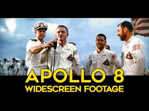 Apollo 8 Widescreen Footage - Carrier Yorktown, White House ceremony, Restored Audio, 1968, HD