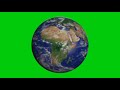 Футаж планета Земля 🌎 крутится на зеленом фоне