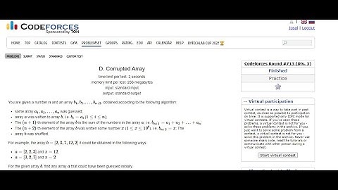 Codeforces Problem 1512D (Corrupted Array)