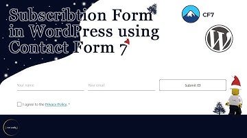 How to create a Subscribe form with Contact form 7