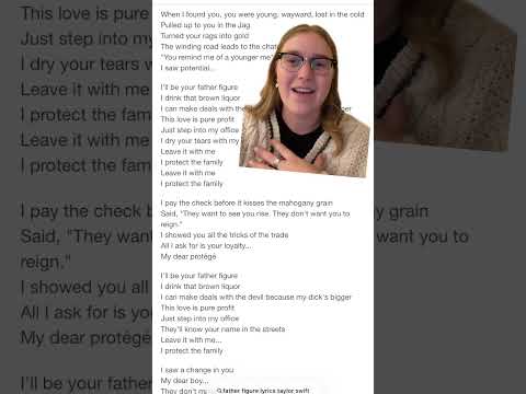 How I Interpret FATHER FIGURE Thelifeofashowgirl Taylorswift Fatherfigure