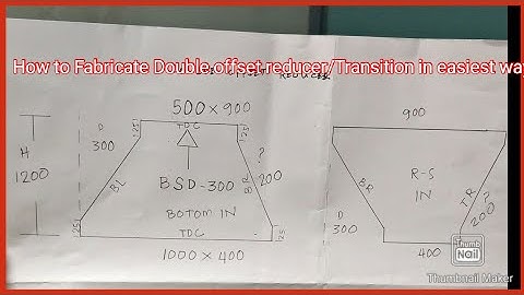 How to Fabricate Double offset Reducer/Transition( computation)..  Vlog# 1