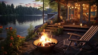 Lakeside Campfire Escape: Cozy Crackling Fire Sounds for Ultimate Relaxation and Deep Sleep