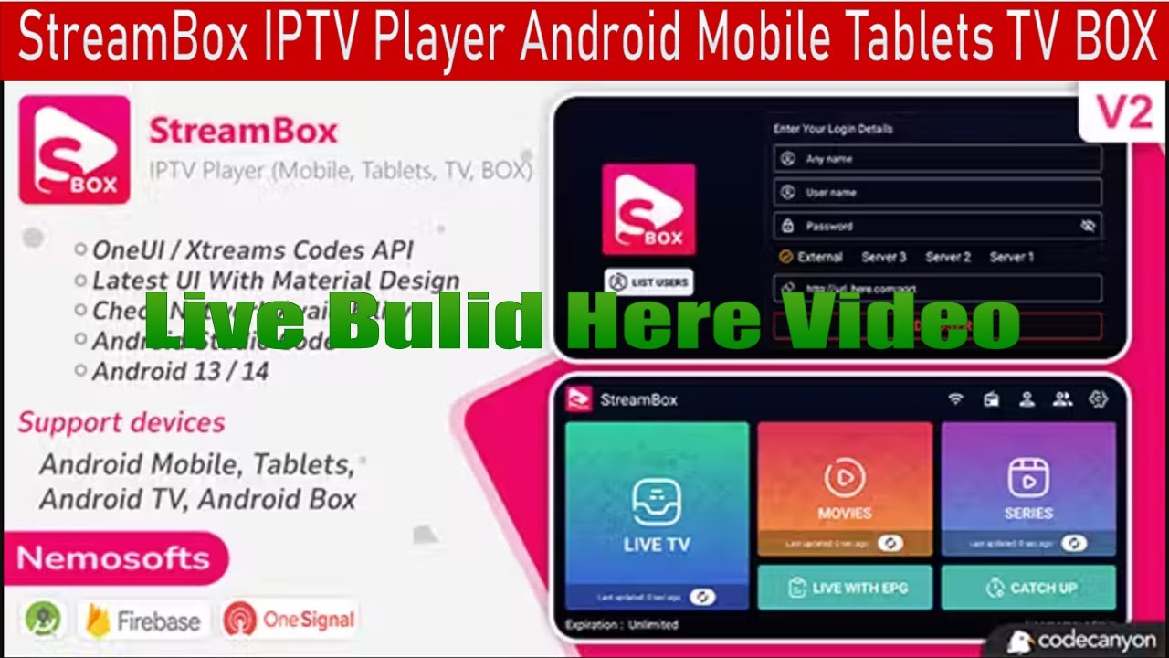 How To Bulid StreamBox IPTV Player for Android, TV, Mobile, Tablets ...