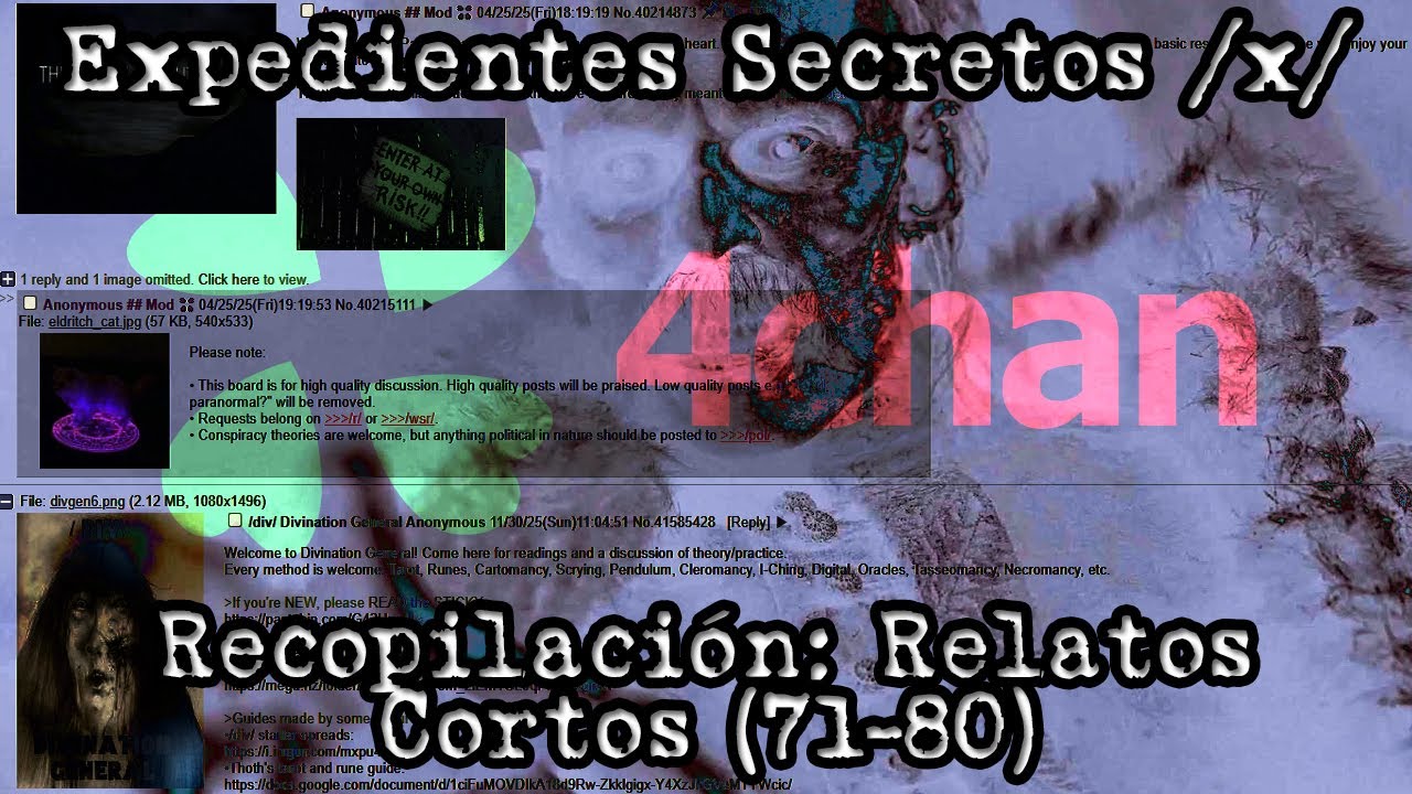 Expedientes Secretos /x/ - Relatos Paranormales de 4chan (Recopilación /22/)