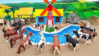 DIY how to make mini Cows, Horse Farm Diorama  Cattle Farm  Barn Animal  Farm House