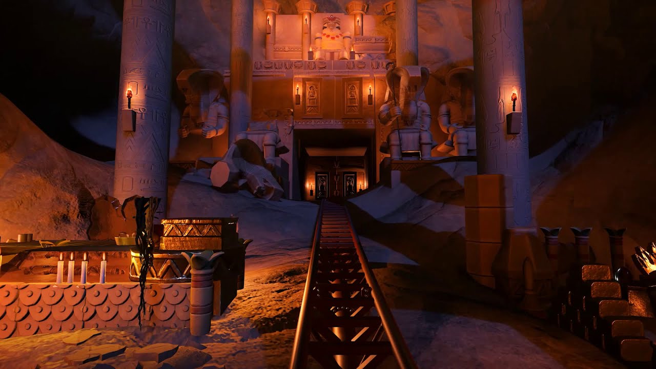 Ride POV on this Backwards EGYPTIAN Roller Coaster