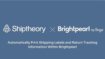 Printing Shipping Labels within Brightpearl to Shiptheory