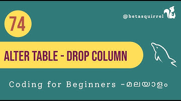 MySQL Tutorial: Dropping Columns with ALTER TABLE - Malayalam Tutorial