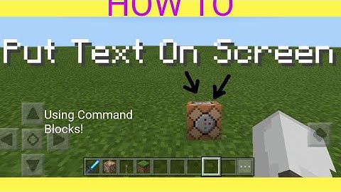 How to display text in minecraft using Command Blocks!