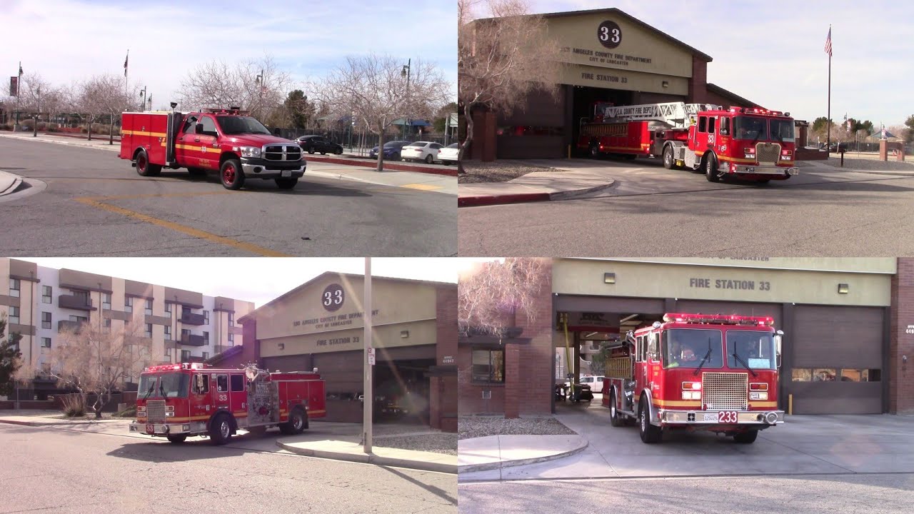 Los Angeles County Fire Department Station 33 units responding to