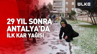 Turizmin Başkenti Antalyada Kar Sevinci