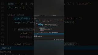 ROCK PAPER SCISSORS || MINI PROJECT USING PYTHON #python #pythonprogramming #pythontutorial