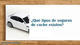 ¿Qué tipos de seguros de coche existen?