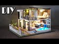 DIY Miniature Dollhouse Kit || West Creek House With Garden Villa Design - Relaxing Satisfying Video