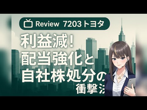 [7203]トヨタ自 利益減！配当強化と自社株処分の衝撃決算