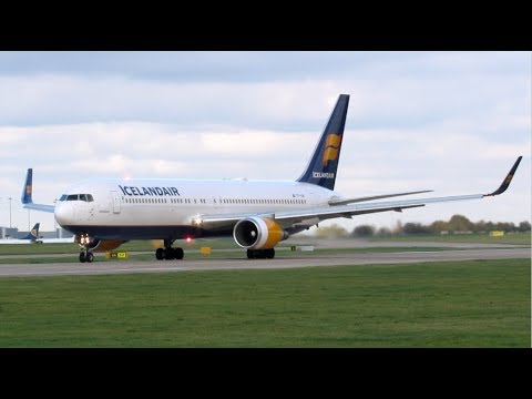 *RARE - FIRST VISIT* Iceland Air B767 Close Up Arrival and Departure at Manchester operating FI440!!