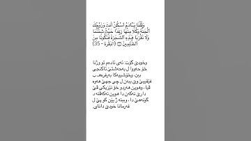 ته فسير سوره ك البقره ئايه ت ٣٥ tafsir sorat Al baqara ayat 35 #قورئان_quran #سورة_البقرة
