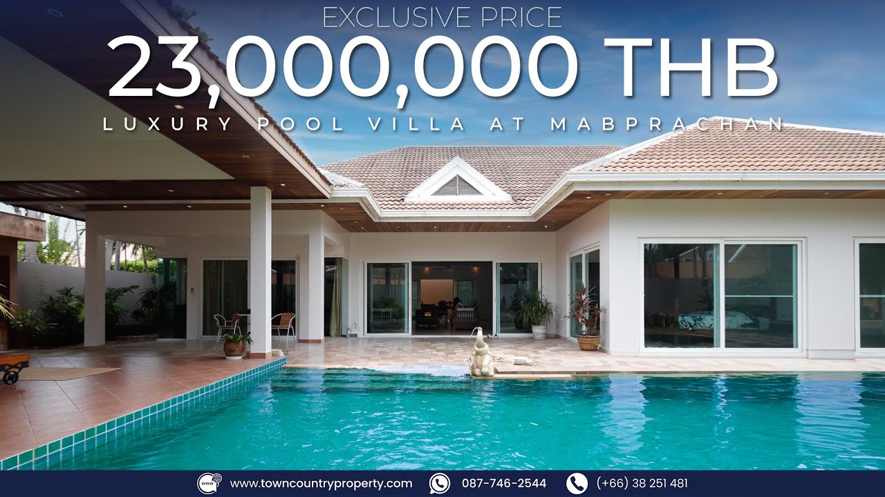 Luxury Pool Villa for Sale at Sedona Villas 1, Mabprachan Lake Pattaya | 4 Bed 5 Bath