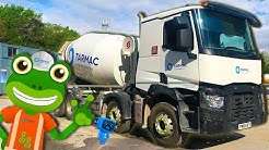 Concrete Mixer Trucks For Kids | Gecko's Real Vehicles | Construction Trucks For Children