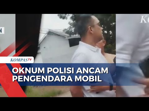 Viral! Oknum Polisi Ancam Pengendara Mobil di Palembang