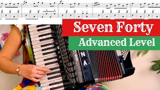 SHEET MUSIC FOR ACCORDION - (Seven Forty - 7:40)  - ADVANCED LEVEL (Klezmer, Jewish)