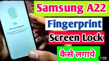 Samsung Galaxy a22 fingerprint screen lock kaise lagaye//samsung galaxy a22 fingerprint lock setting