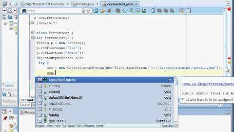 Java Training Tutorial | How to Create a Java ObjectOutputStream and Java InputStream using Java