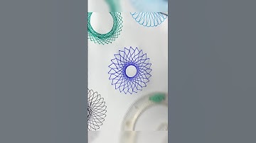 Spirograph ruler design ASMR Satisfying #shorts #spirograph #art